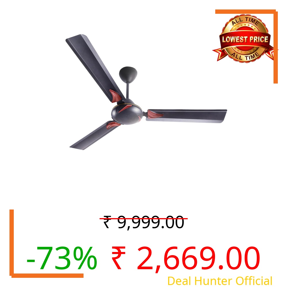Drumstone [𝟏𝟓 𝐘𝐄𝐀𝐑𝐒 𝐖𝐀𝐑𝐑𝐀𝐍𝐓𝐘 Ultra High-Speed 3-Blade Anti-Dust Decorative Ceiling Fan, Energy-Efficient Motor, 100% Copper, Anti-Rust for Kitchen and Bedroom