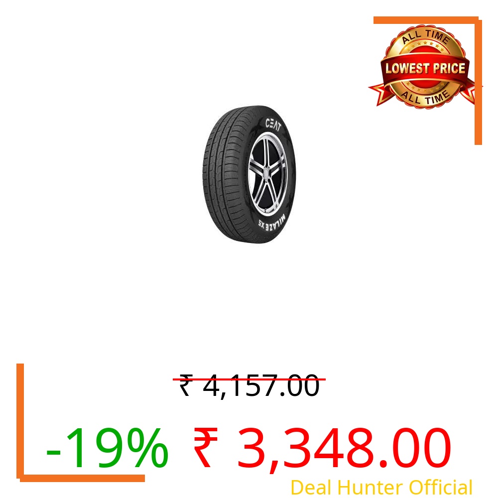 CEAT 155/80 R13 MILAZE X5 79T TUBELESS TYRE | Car Tyre for Front and Rear