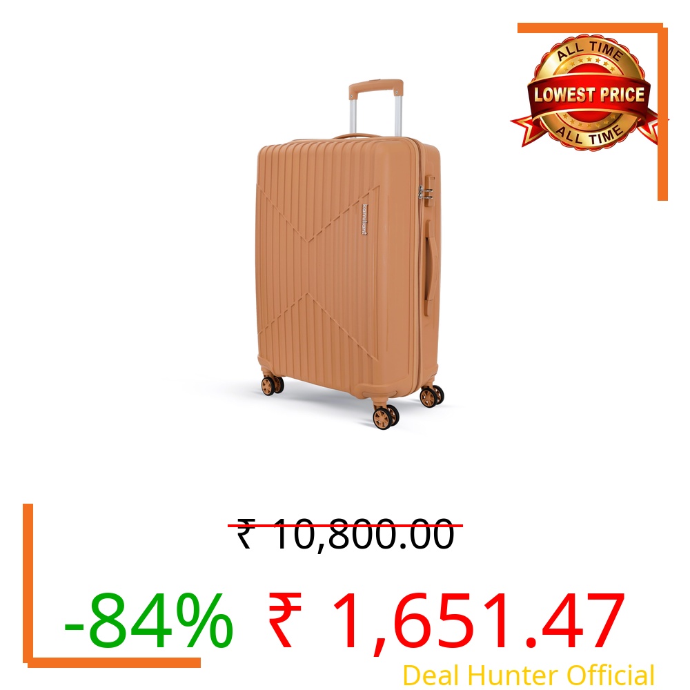 KAMILIANT by American Tourister Medium Savvy 70 Cms Check-in (PP) Hard Sided 8 Wheels Spinner Luggage/Suitcase/Trolley Bag (Orange Pastry) (Double Wheel)