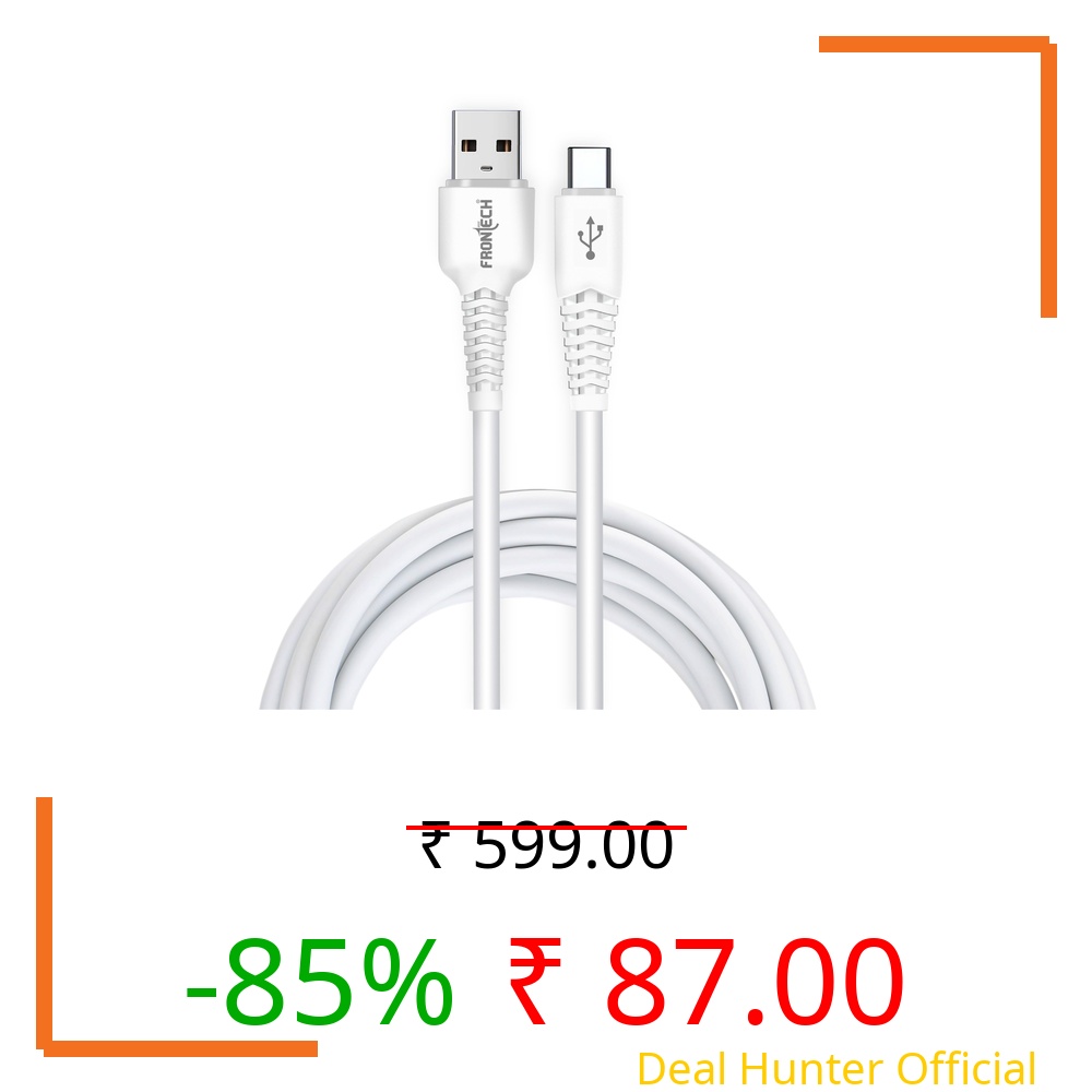 FRONECH Super Fast 30W USB to Type-C Charging & Data Cable | 1.0 Meter | Durable | Bend-Resistant (FT-1046)