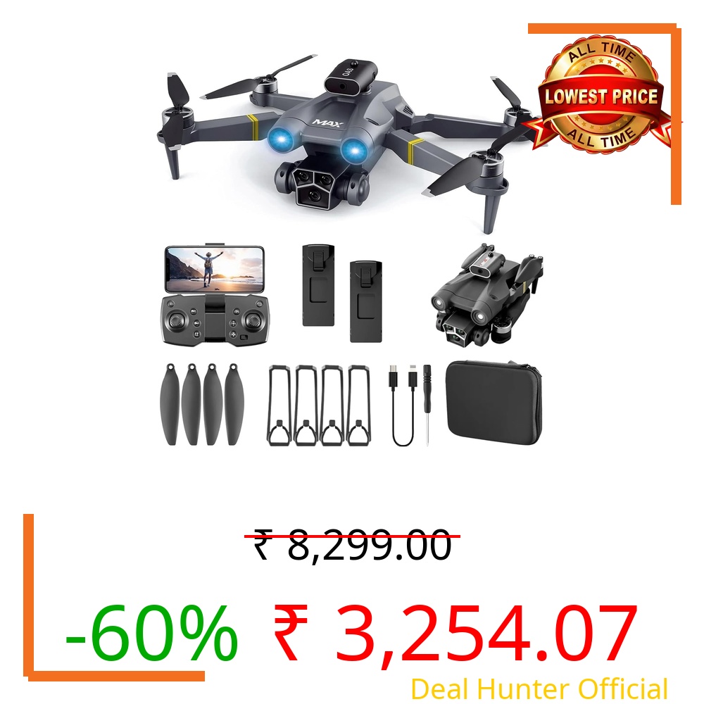 dRoNe wItH hD DuAl cAmErA BrUsHlEsS MoToR, oNe cLiCk tAkEoFf/lAnDiNg FlIp rOlLiNg gEsTuRe cOnTrOl wI-Fi cAmErA ReMoTe cOnTrOl -X DrOnE (M3 MAX)