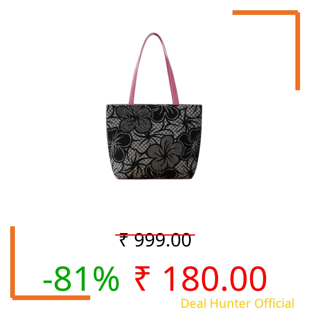 Women's Pu Leather Hand Shoulder Bag Hand Held bag with long Strap Queen Collection (Black Cotton)