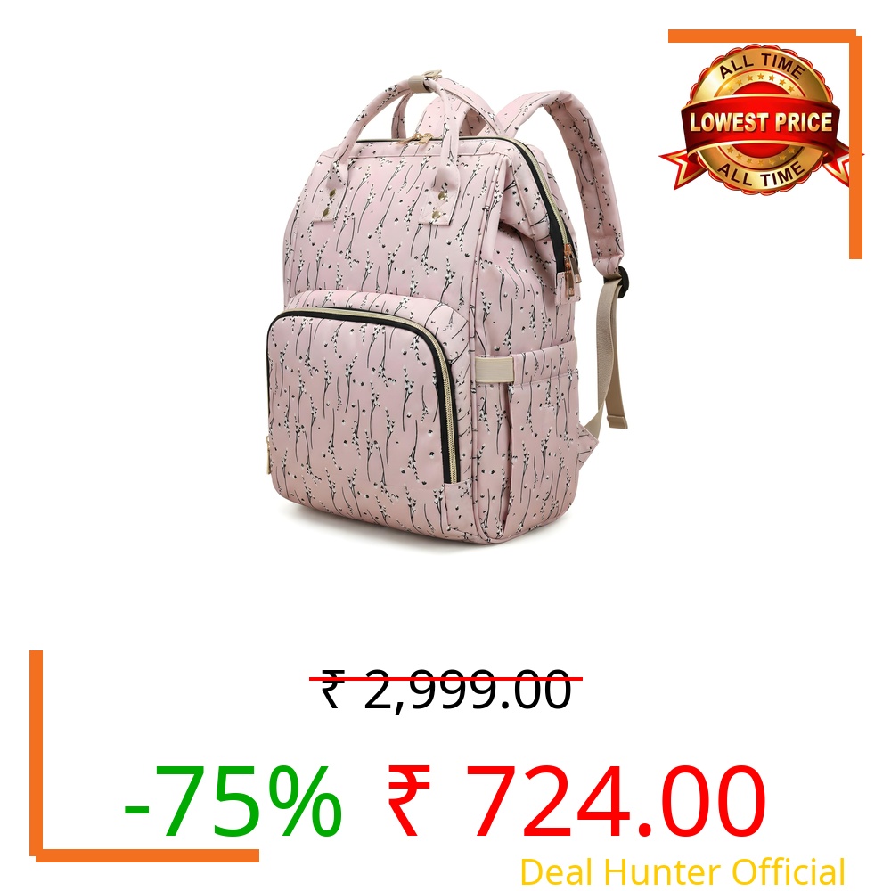 ShopyVid Babies Diaper Bag for Mothers | Maternity Bag for Travel | New Born Baby Diaper Bag for Mother, Multi Compartments, Insulated Bottle Pockets (Waterproof, 17 litres)