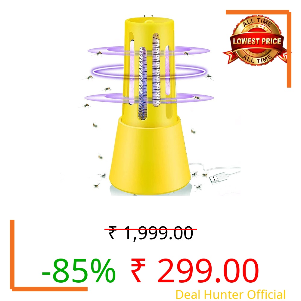 LACOSSI Electric Mosquito Killer, Fly Insect Killer Machine, Insect Bug Zapper,Fly Catcher and Trap Killer LED Lamp for Restaurants,Home, Kitchen, Kids Bedroom,Outdoor Office (Yellow)